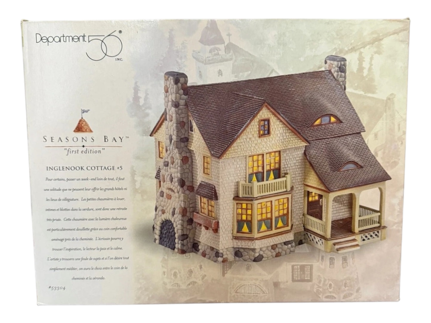 Dept 56 Seasons Bay Inglenook Cottage #5 1st Edition 1998 53304 In Box w/Sleeve