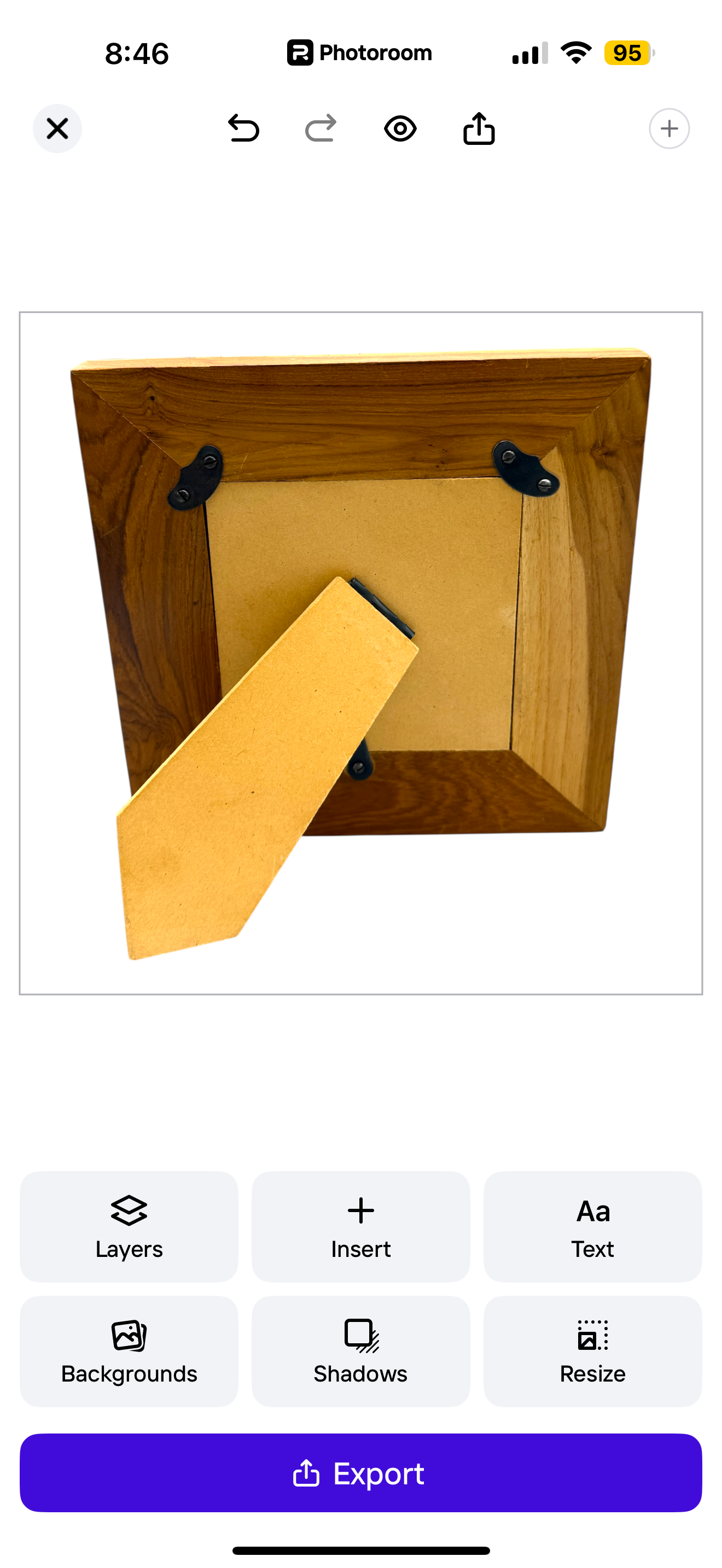 7”x7” Natural Hand Carved Tiled Frame For Use Of 4”x4” Photo Display