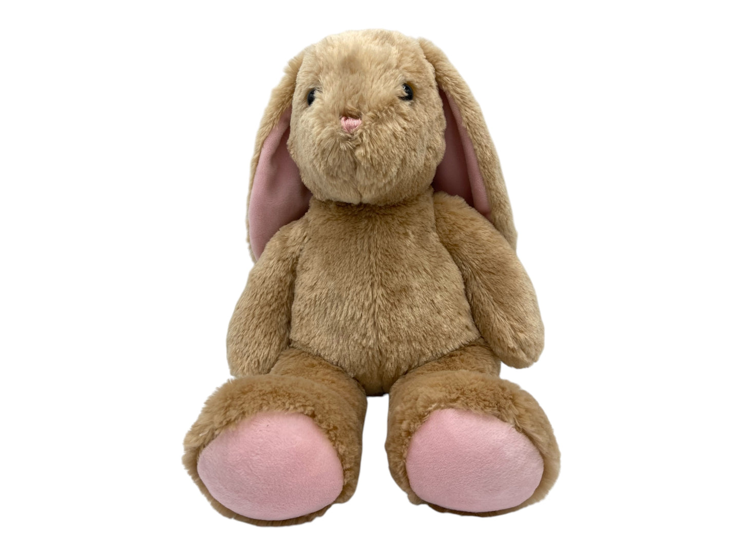BUILD A BEAR Bunny Brown Rabbit Pink Ears Nose Feet Easter 15" Plush Gently Used