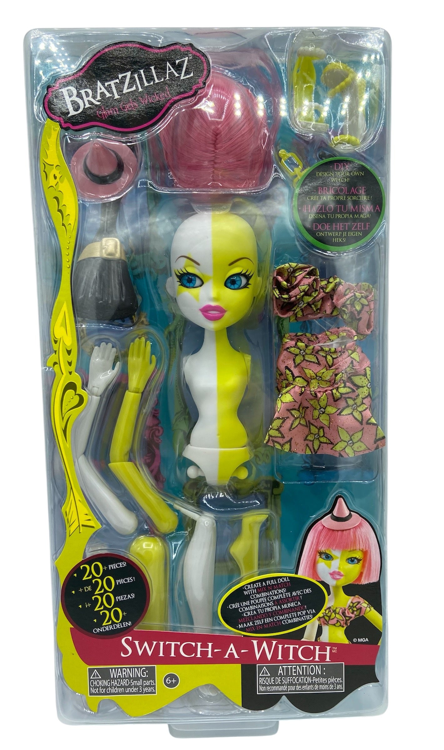MGA Bratz Bratzillaz Glam Gets Wicked Switch A Witch Fashion Doll NIB Rare