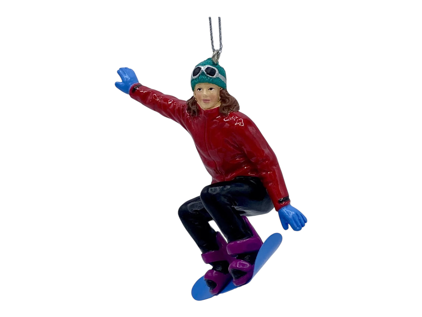 Female Red Snowboard Midwest CBK Christmas Ornament
