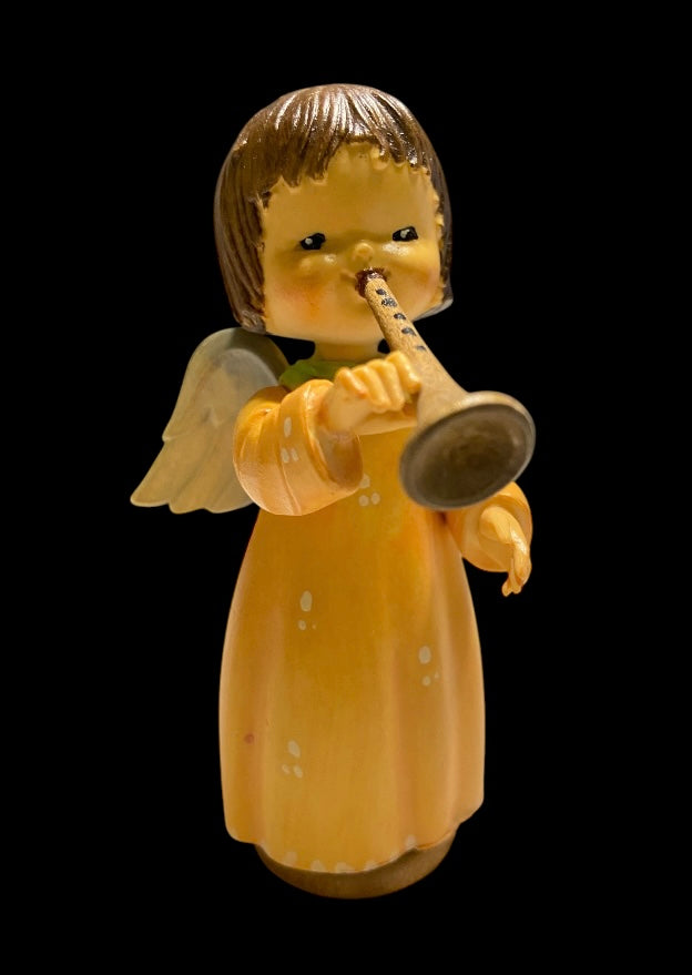 Anri Toriart Set Of 3 Music Angels Italy Vintage Wooden hand carved and painted