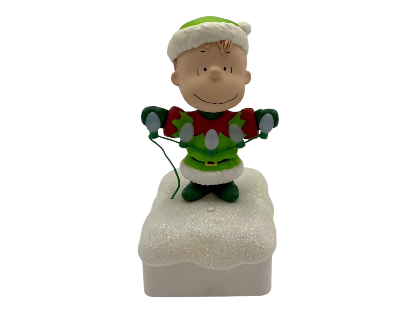 2015 Hallmark Peanuts Gang Linus Christmas Music Light Show Collectible READ