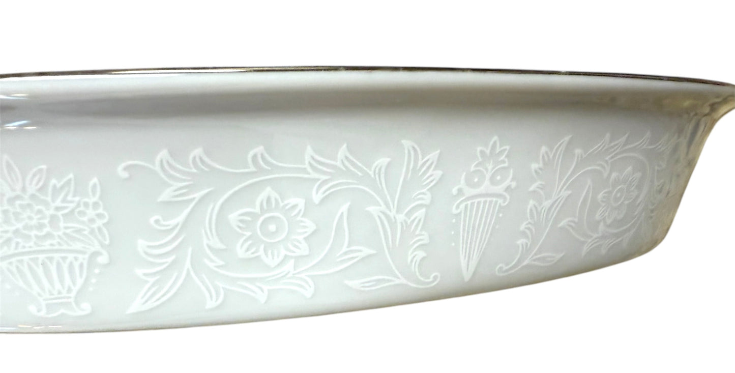 Crown Victoria Lovelace Serving Dish Oven to Table Oval 10 1/4” Porcelain Japan