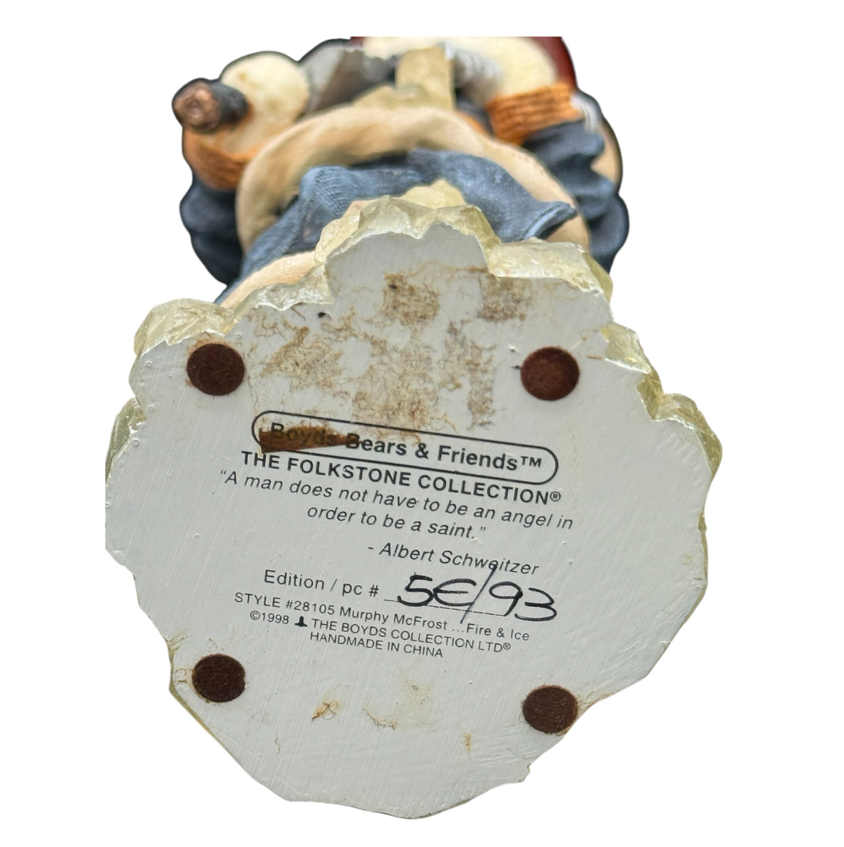 Boyds Bears & Friends 28105 Murphy McFrost Fire & Ice 1998 Folkstone Collection 5E/93