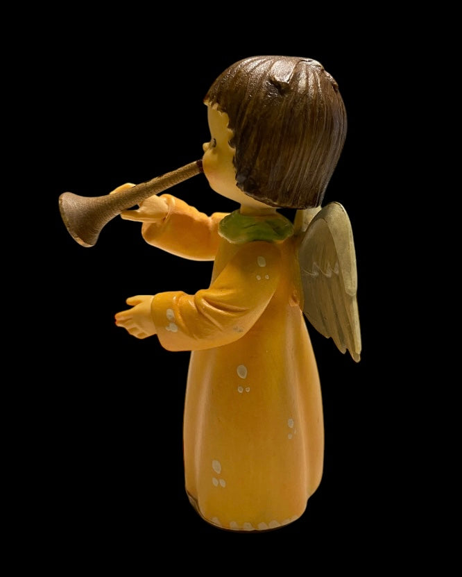 Anri Toriart Set Of 3 Music Angels Italy Vintage Wooden hand carved and painted
