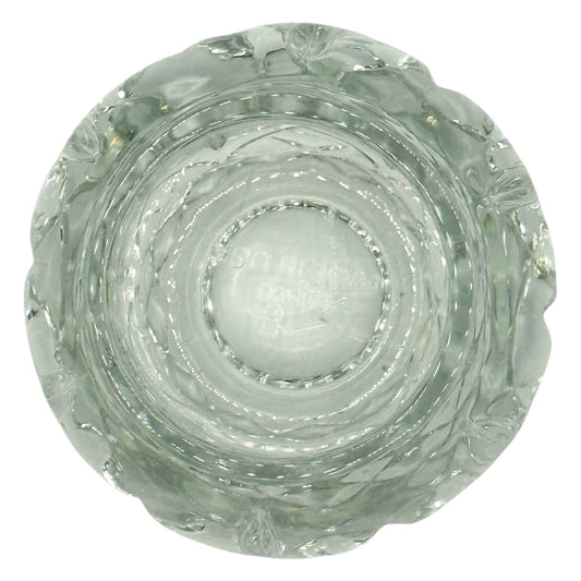 2 VTG Homco Votive Tea Light Candle Holders 2.5" Crystal Glass 1970’s USA Decor