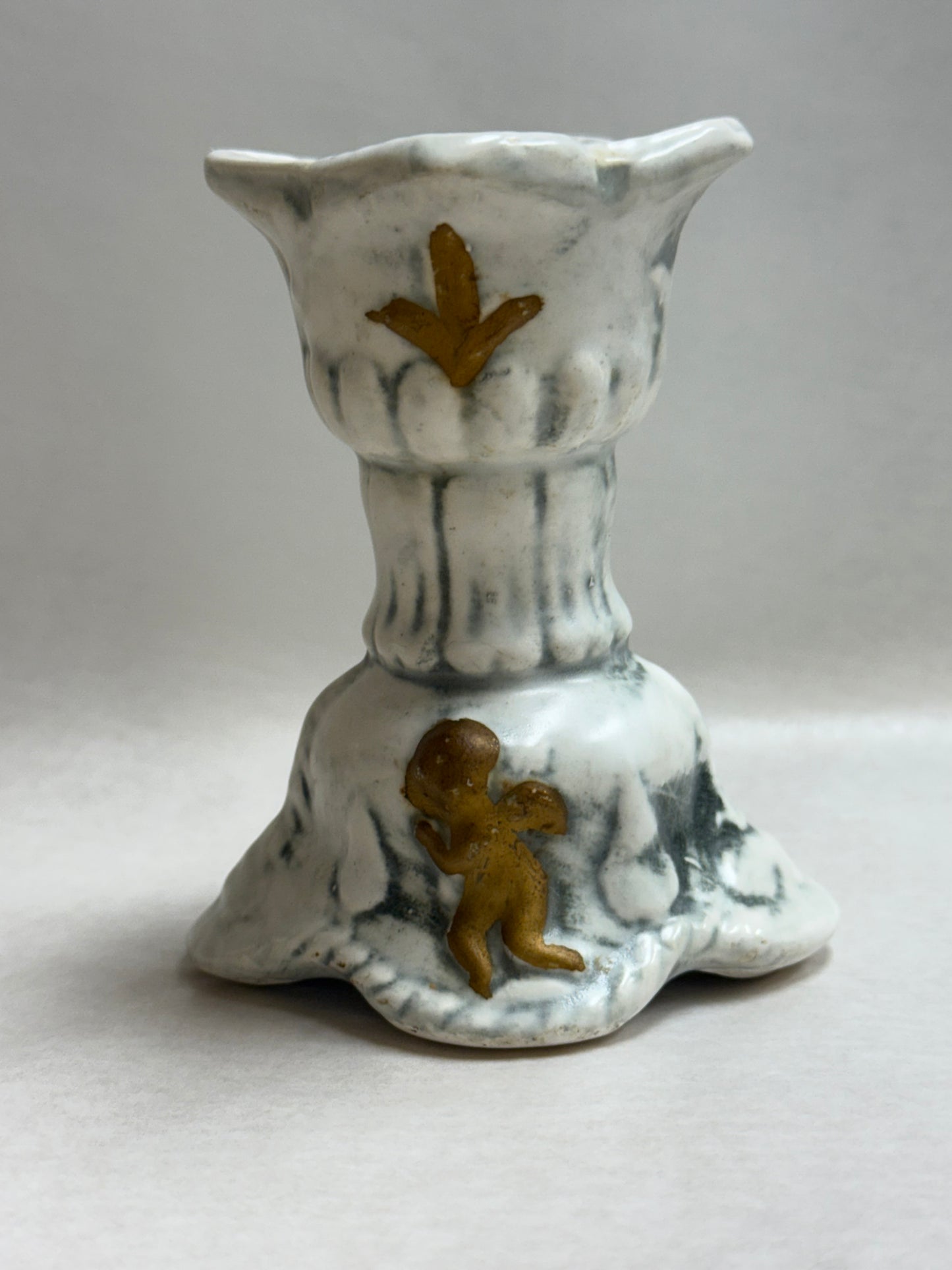 Japanese Porcelain Ceramic Tapered Candle Holder Handpainted Replacement