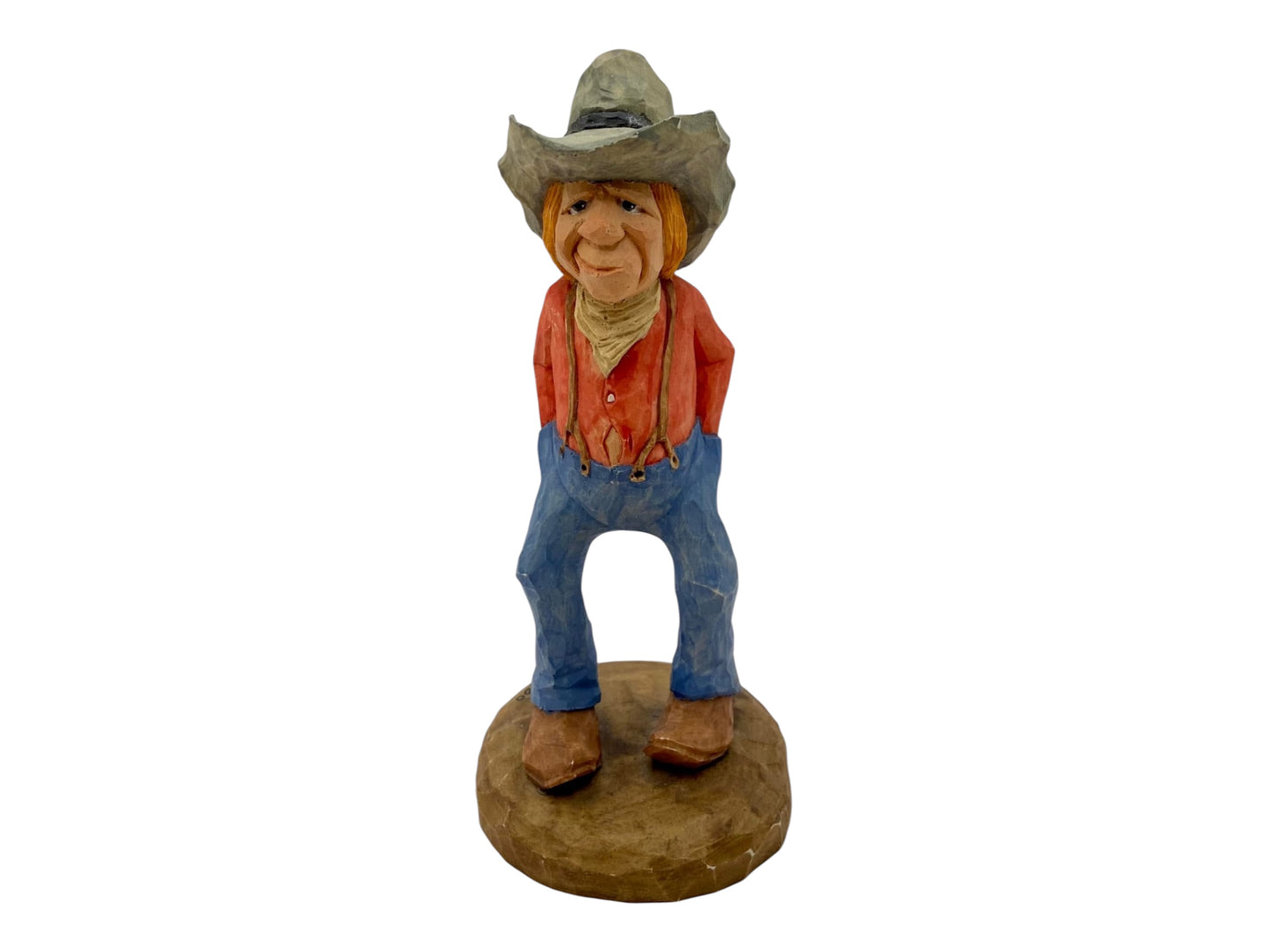Cowboy Jes Hand Carved Sculpture Country 1991 Numbered 116/2500 Vintage