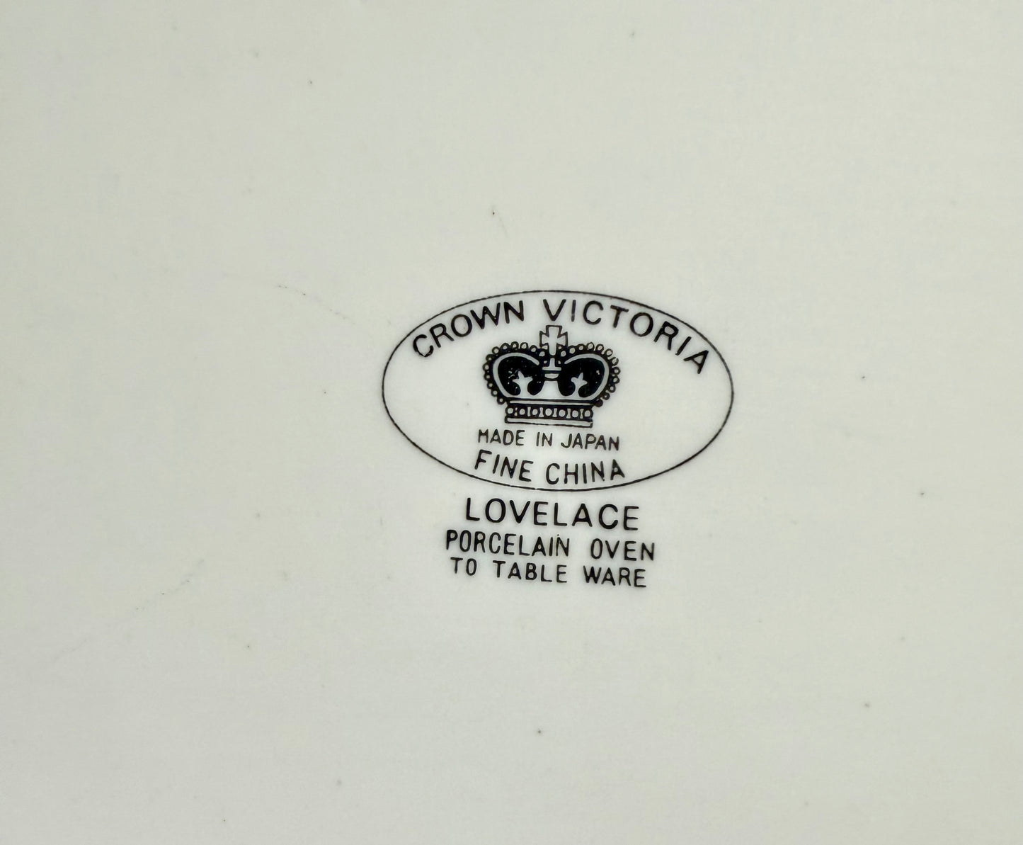 Crown Victoria Lovelace Serving Dish Oven to Table Oval 10 1/4” Porcelain Japan