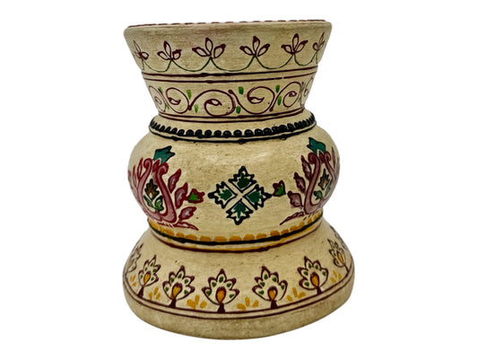 Bohemian Cost Plus Pillar Candle Holder Made In India 4.5” Vintage