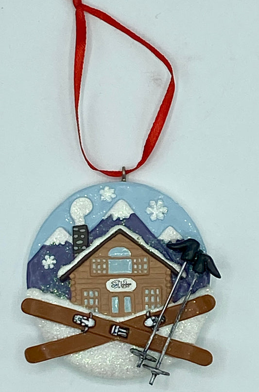Ski Lodge Memory Midwest CBK Christmas Ornament