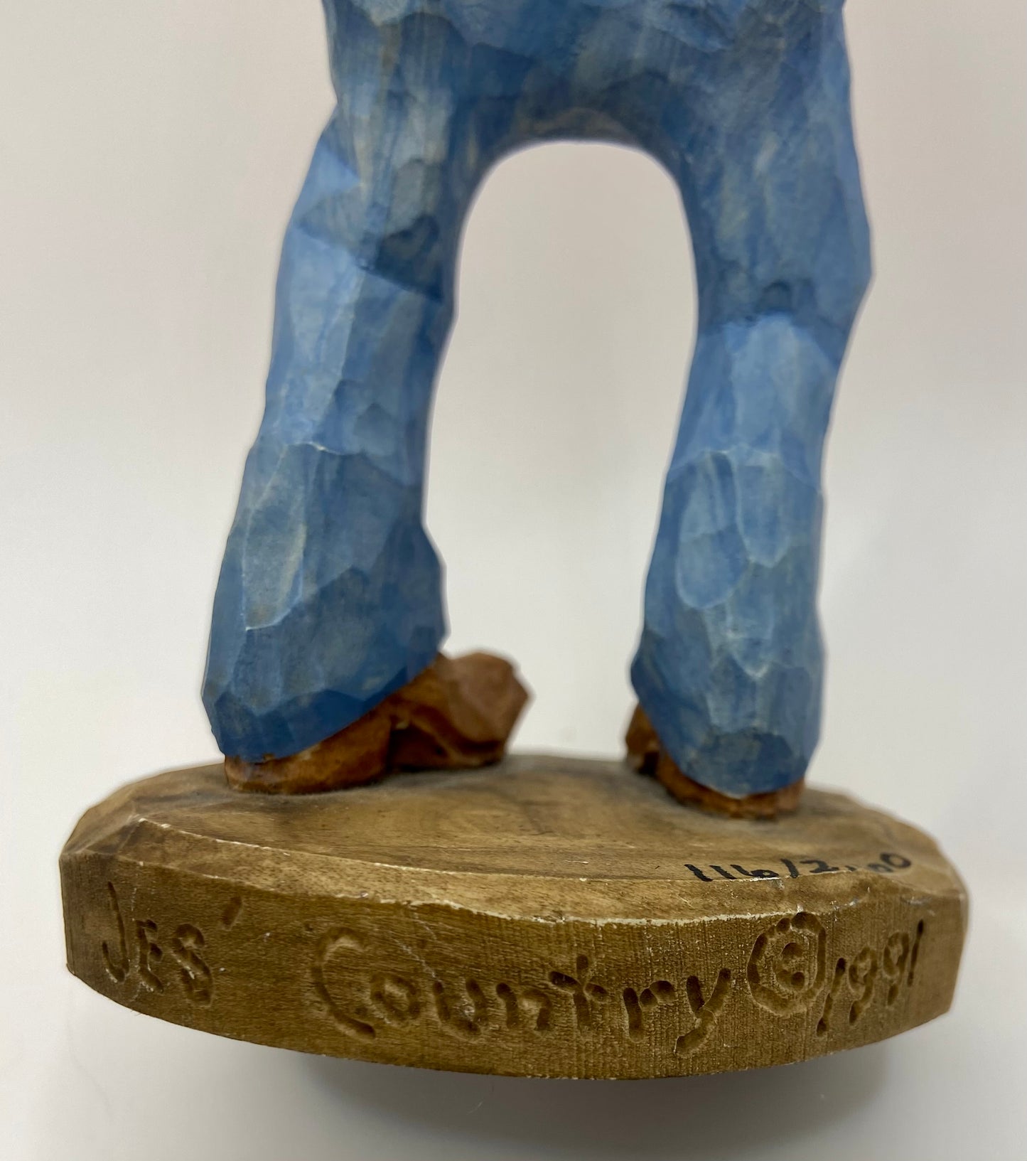 Cowboy Jes Hand Carved Sculpture Country 1991 Numbered 116/2500 Vintage