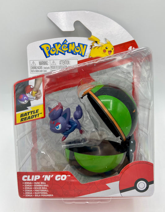 Pokemon Clip-N-Go Ball - Zorua + Dusk Ball New Sealed Battle Ready PKW2658
