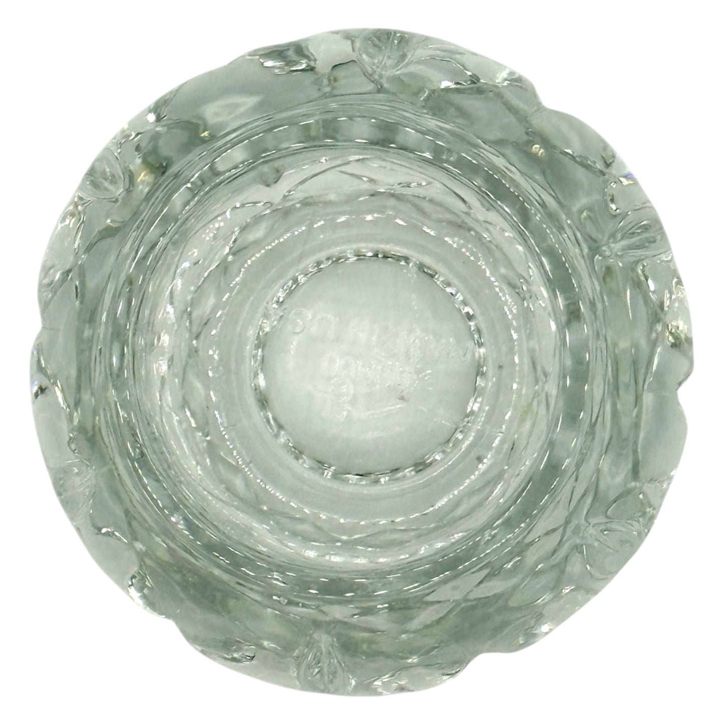 2 VTG Homco Votive Tea Light Candle Holders 2.5" Crystal Glass 1970’s USA Decor